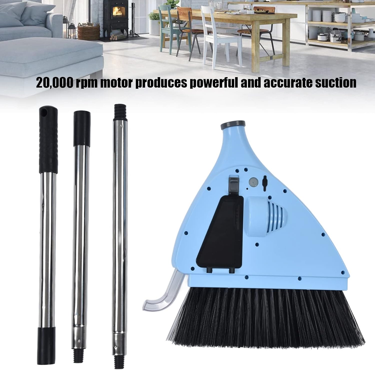 LineVac Broom with Built-In Suction for Easier Sweeping