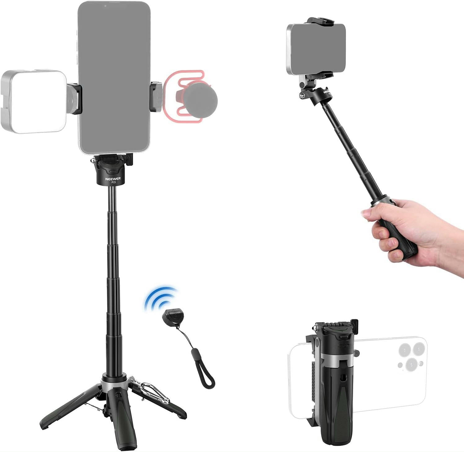 SnapPro 3-in-1 Creator Stick – Tripod, Selfie, Grip