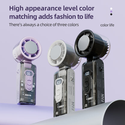 IceRush Turbo – Handheld Fan with Instant Cooling Plate & LED Light