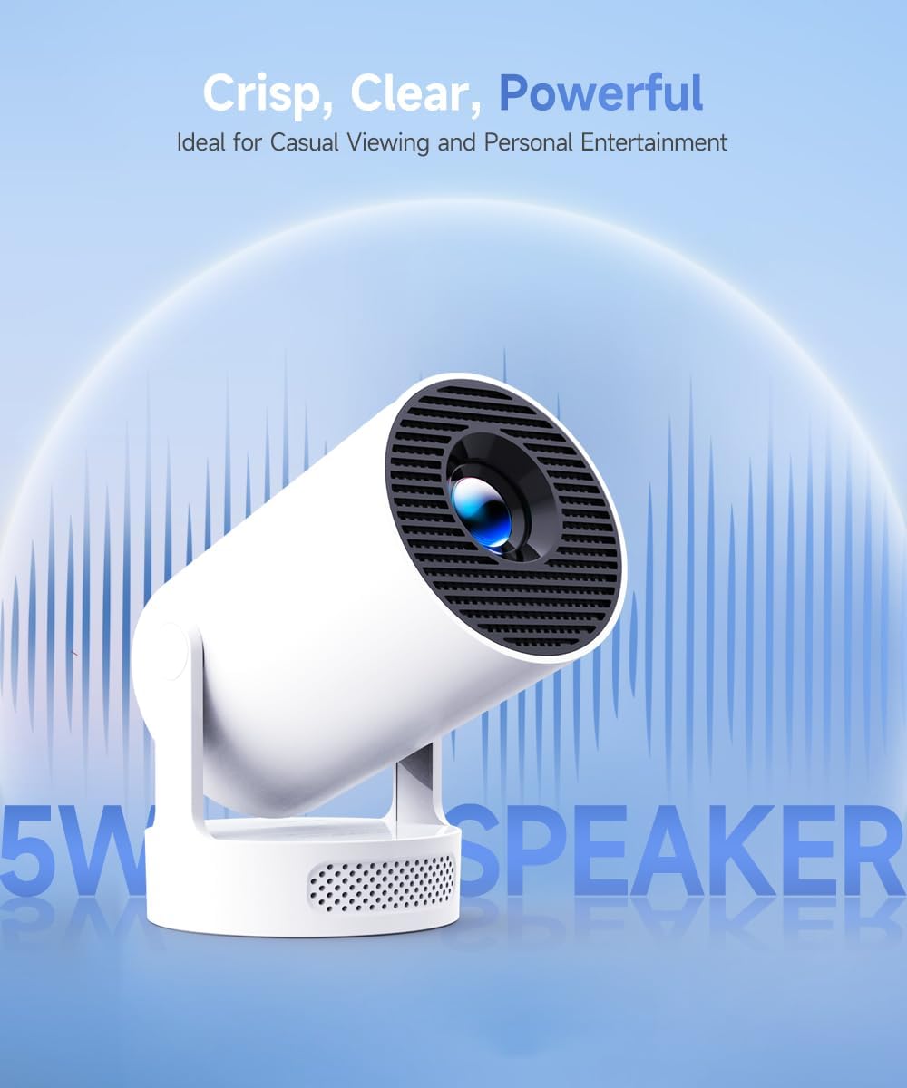 VistaCast Mini 210° Smart Projector with Large Screen Display