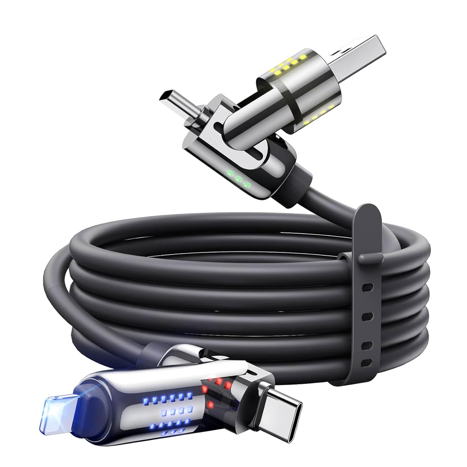 UniCore 240W 4-in-1 Fast Charging Cable – One Cable for Every Device