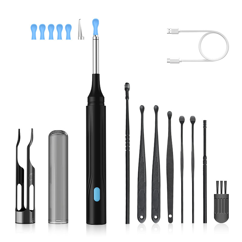 10MP HD Ear Cleaner Kit with Precision Tweezers and Silicone Scoop