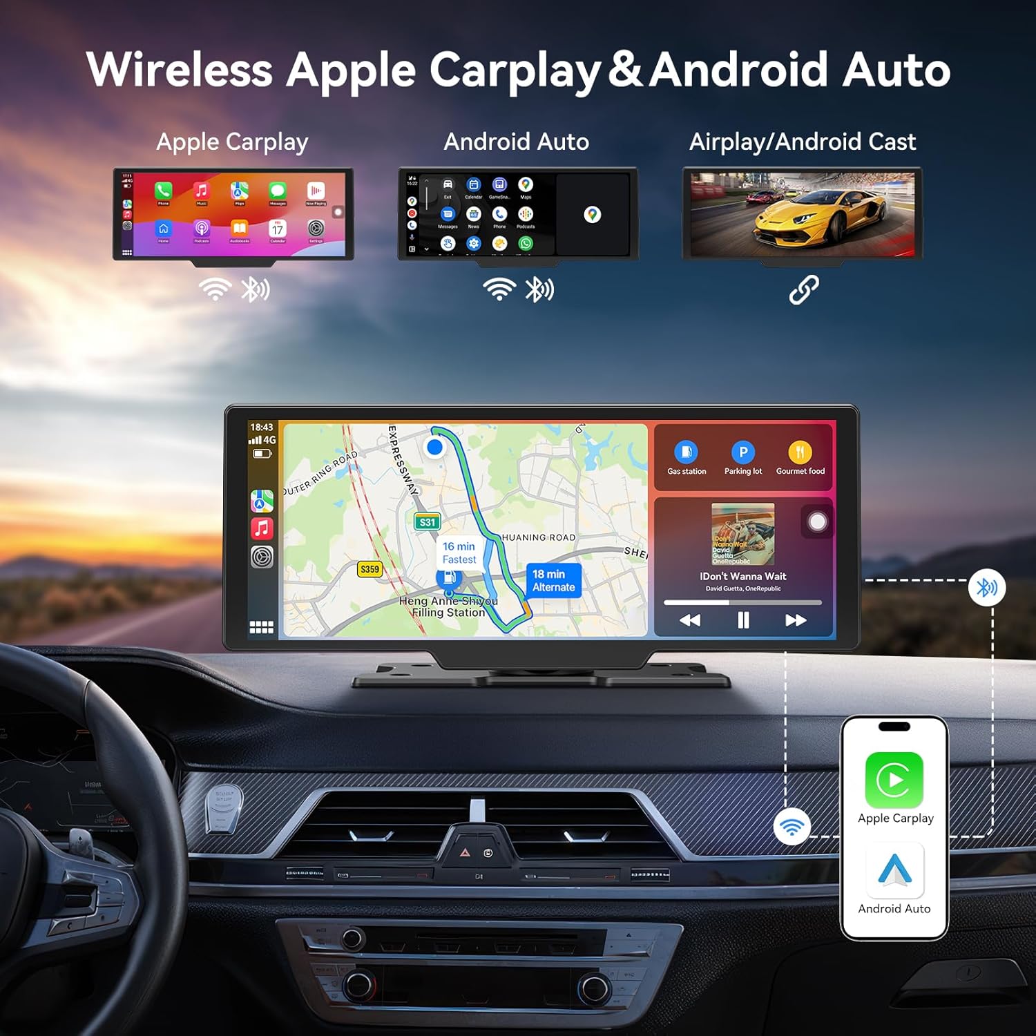 Carvera Smart 10.26 inch CarPlay & 4K Dual Dash Cam System