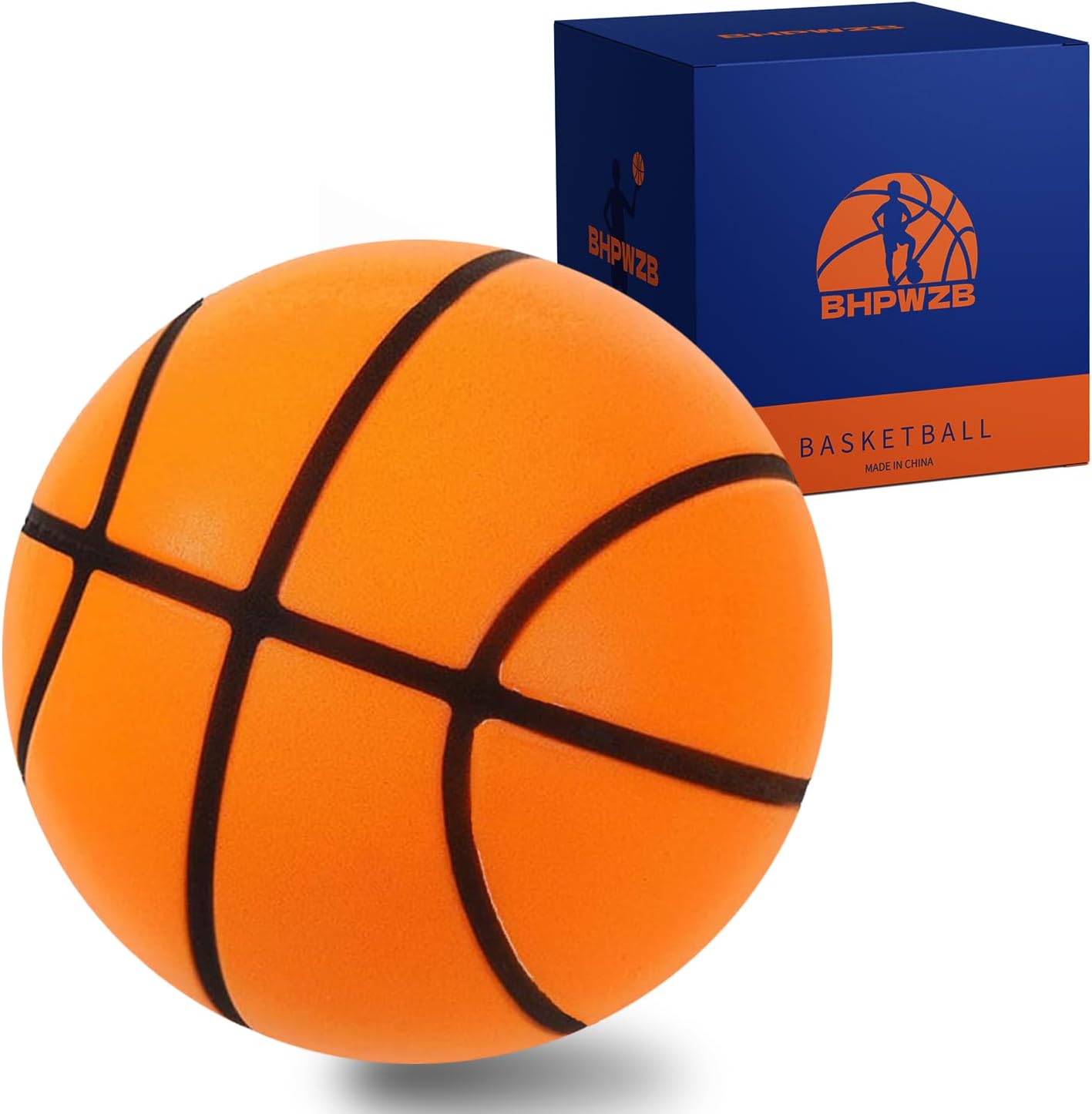 Silent Basketball Indoor Training Foam Ball - Airless Soundless Basketball for Quiet Dribbling & Hoop Games