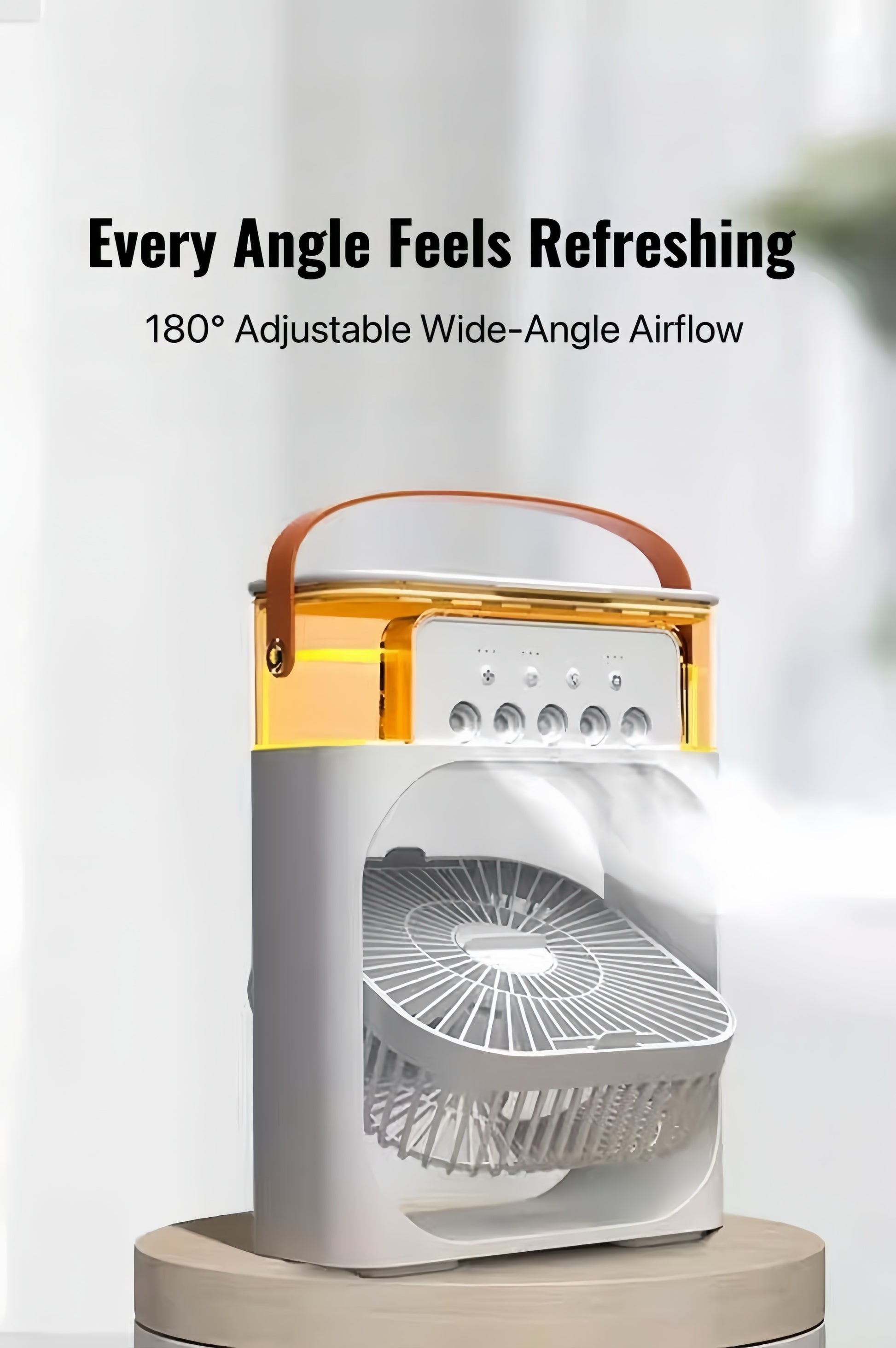 ChillBreeze Pro – Personal Cooling Fan with Adjustable Mist & Ambient Light