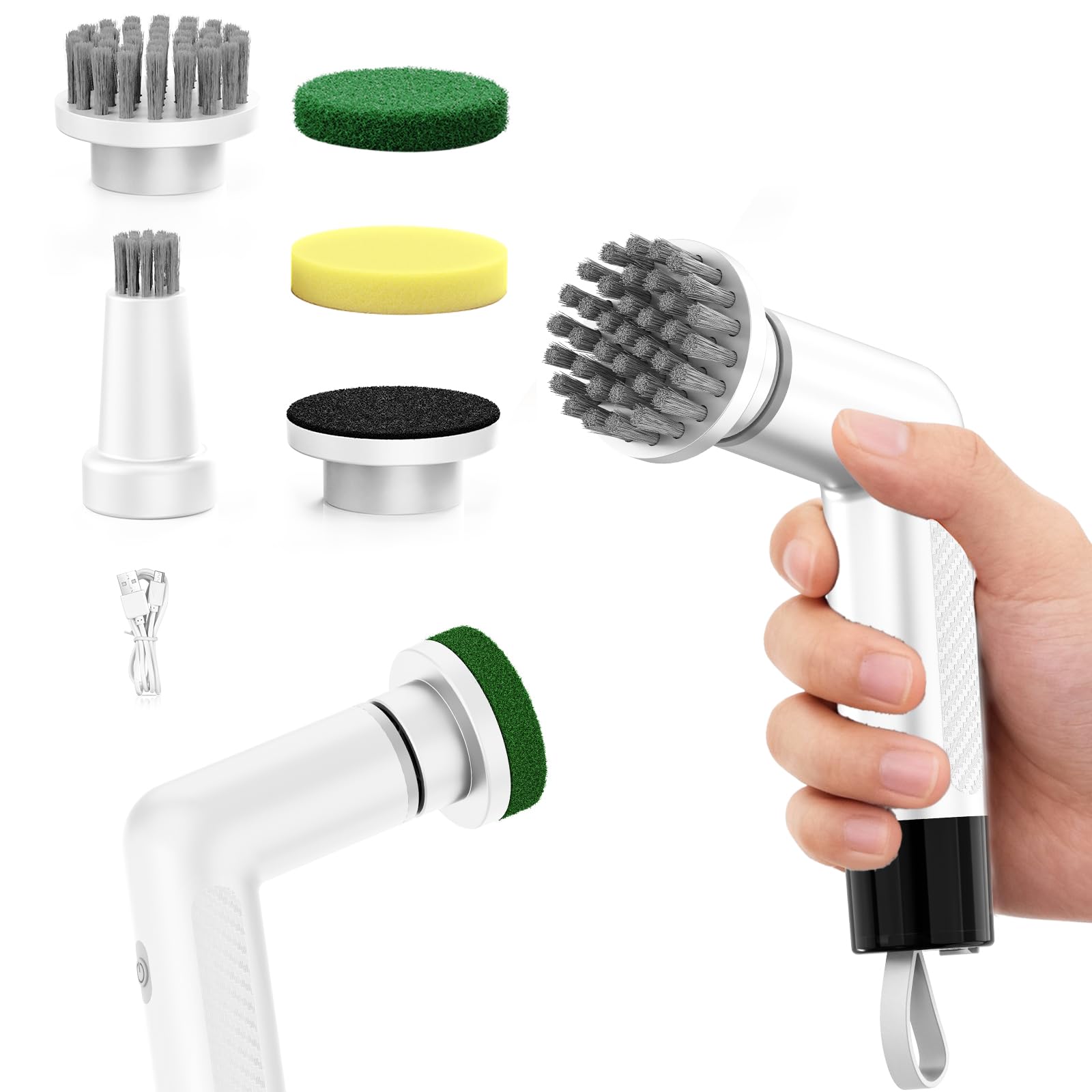 Dish Buddy Electric Dish Scrubber with 6 Brush Heads