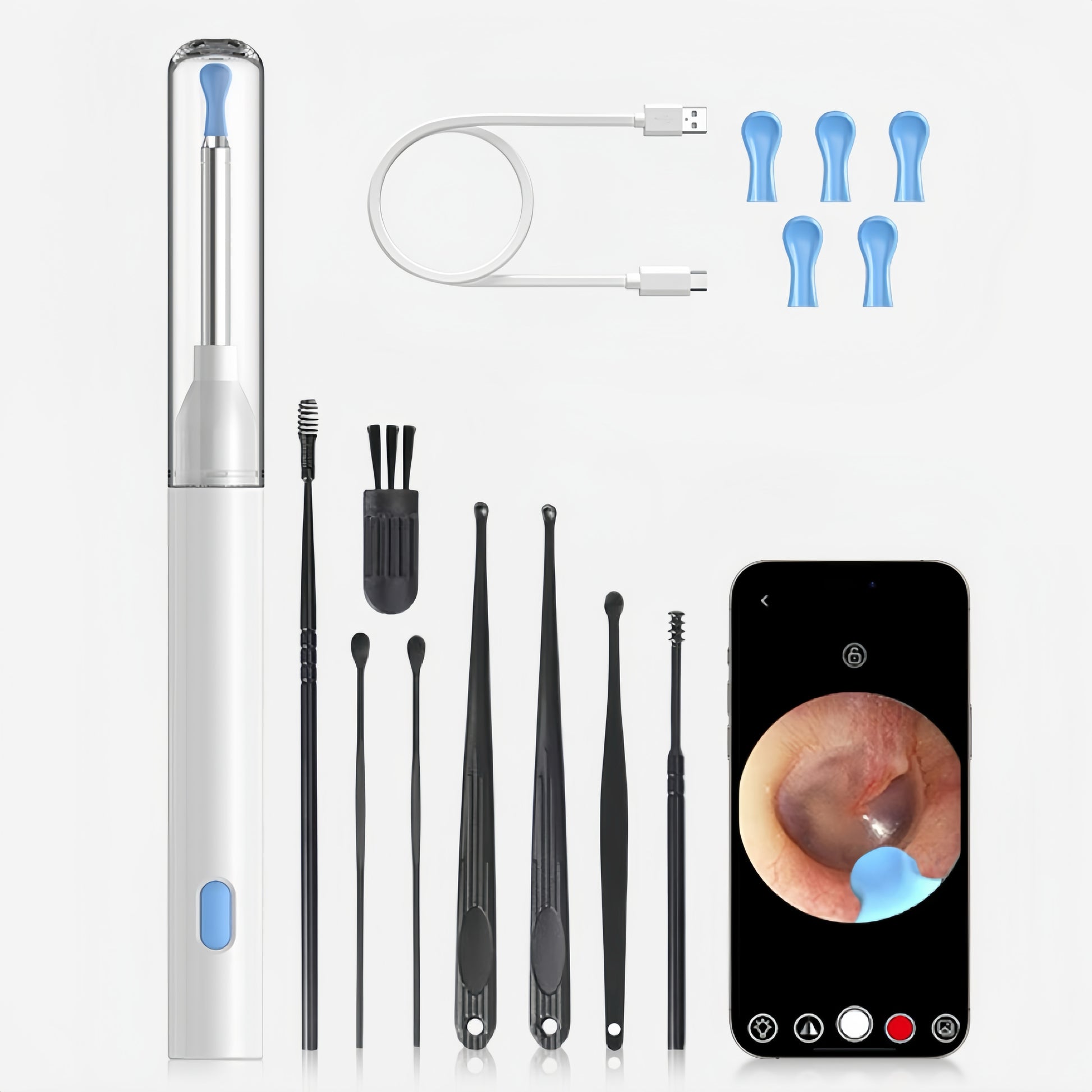 ClearView Pro Ear Cleaner Kit with 8MP HD Camera and Gyroscope